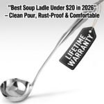 Best Soup Ladle Under $20 in 2026 – Clean Pour, Rust-Proof & Comfortable